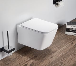 Унитаз подвесной SantiLine SL-5007MW безободковый белый матовый