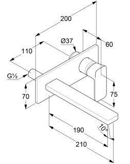 Смеситель для раковины Kludi Renon 42244N075 брашированное золото