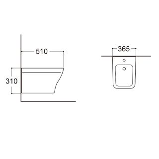 Биде подвесное Aquatek Амадео AQ1663-00 Белое