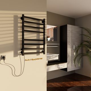 Электрический полотенцесушитель Altasan Ронда 3 Проф Ронда3Проф8050ЧМ Черный муар 80х50