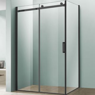 Душевой уголок Vincea Como 130x100 VSR-1C1013CLB профиль Черный стекло прозрачное