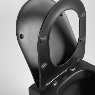 Унитаз Vincea Piatti  VT1-11SMB подвесной Черный матовый с сиденьем Микролифт