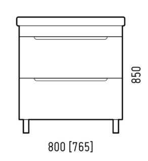 Тумба под раковину Corozo Мадисон Z2 80см белый SD-00001088