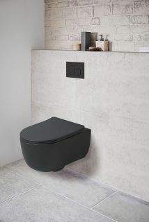 Унитаз Vincea Evo VT1-34SMB подвесной Черный матовый с сиденьем Микролифт