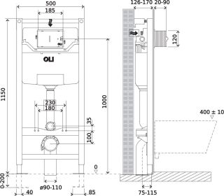 Комплект унитаза с инсталляцией Point Вега 879235pKA03+PN41711GM с сиденьем Микролифт