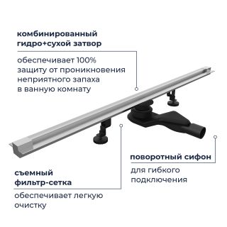 Душевой лоток обрезной RGW SDR-50S 76215080-13 80 см сатин