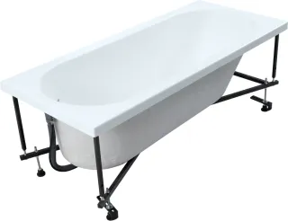 Акриловая ванна Aquanet Lotos 347161 180x80 см с каркасом и фронтальной панелью