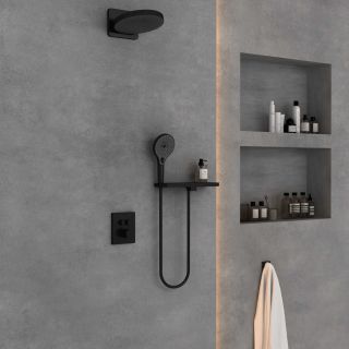 Душевой комплект Vincea Inspire VSFW-3I21T1RMB встраиваемый, термостатический, двухрежимный, черный