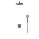 Душевой комплект Vincea Inspire VSFW-3I21T2GM встраиваемый, термостатический, двухрежимный, вороненая сталь
