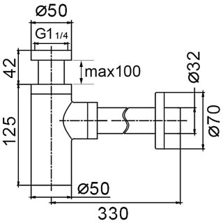 Сифон для раковины Frap F82 хром
