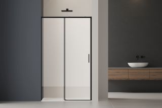 Душевая дверь Vincea Soft 2 VDS-3SO2120CLB, 1200, черный, стекло прозрачное