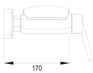 Смеситель для ванны Rose R1102 с каскадным изливом хром