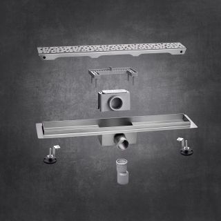 Душевой лоток РМС ТЛ-04-70х7 70см нержавеющая сталь