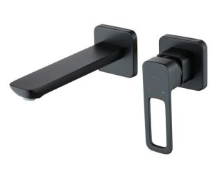 Встраиваемый смеситель для раковины IDDIS Slide SLIBL00i65 чёрный матовый