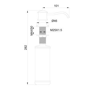 Дозатор для мыла Wonzon & Woghand WW-88SD03-BN брашированный никель