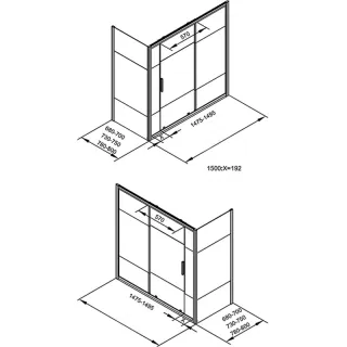 Шторка на ванну Aquanet Practic AE10-B-150H150U-CP 243611 150 см прозрачное стекло/шелкография профиль хром