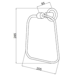 Полотенцедержатель Boheme Murano 10905-GR-G золото/бирюзовый