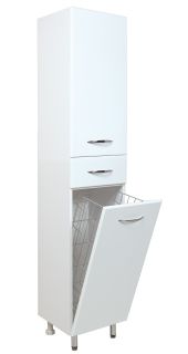 Пенал напольный Onika Модерн 402607 с бельевой корзиной правый 26см белый