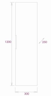 Пенал подвесной Onika Легран 403068 30см дуб галифакс