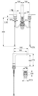 Смеситель для раковины Kludi Decus 54393N575 брашированный никель