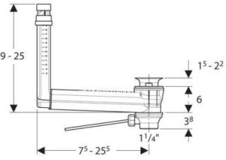Донный клапан для раковины с переливом Kerasan Nolita Lux 753001 хром