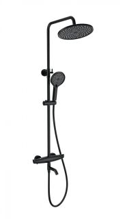 Душевая стойка Wonzon & Woghand Capsule WW-B3031-A2-MB с термостатом чёрный матовый