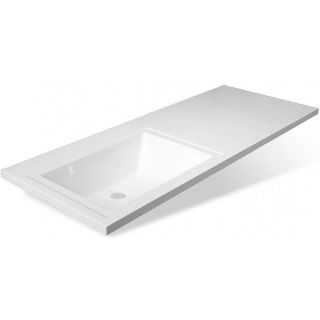 Напольная тумба под раковину Brevita Grafit 120 L УТ000014841  Белая матовая