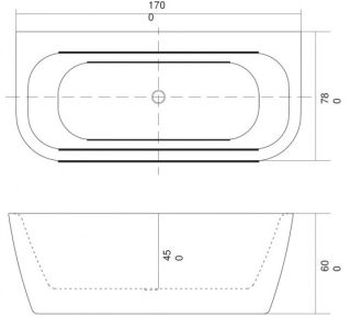Акриловая ванна Aquatek Алтея 170x78см белый AQ-123778
