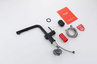 Смеситель для кухни Raglo R86.49.06 с выдвижным изливом чёрный