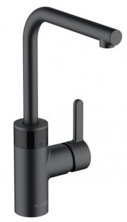 Электронный смеситель для кухни Kludi E-Go 230V чёрный матовый 422206675