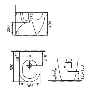 Унитаз приставной Allen Brau Reality 4.32004.AN серый антрацит