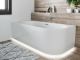 Акриловая ванна Riho Desire Corner Glossy Sparkle System LED B087004005 R 184x84см с аэромассажем и подсветкой белый