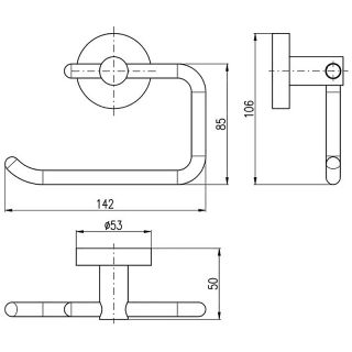 Держатель туалетной бумаги Rav Slezak Colorado COA0401SM Бронза