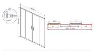 Душевая дверь Vincea Garda VDS-1G2190CH 190 см