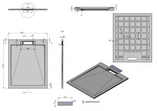 Душевой поддон Vincea VST-4SRL8010W 100 x 80 см