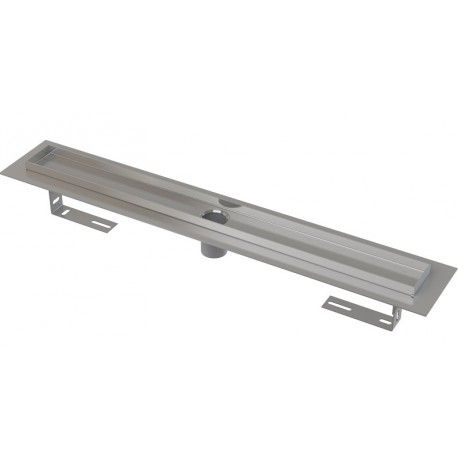 Душевой лоток AlcaPlast с порогами для перфорированной решетки без гидрозатвора 85см хром APZ2001-850