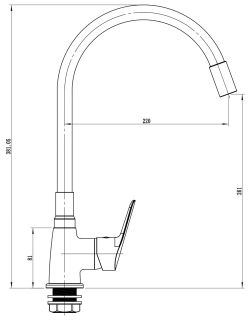 Смеситель для кухни ESKO Spring SG519G хром серый