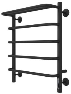 Электрический полотенцесушитель Larusso Стандарт П5 50x60см с полкой чёрный матовый 4670078536617