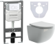 Комплект с инсталляцией Ceramica Nova CN3009_1001W_1000 унитаз Forma CN3009 крышка-сиденье с микролифтом и инсталляция Envision CN1001W с белой матовой кнопкой смыва Round