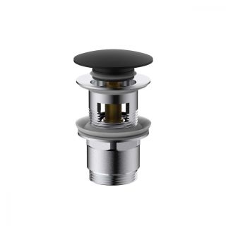 Донный клапан Vincea DPU-1B01MB с переливом черный матовый