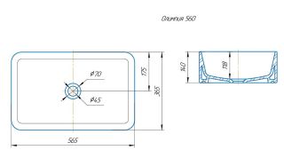 Мебельная раковина Kirovit Олимпия 4640021064269 56см белый