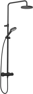 Душевая стойка Kludi Dive 6907939-00 с термостатом чёрный матовый
