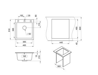 Мойка кухонная Granula 4651, АРКТИК
