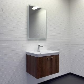 Тумба с раковиной Comforty Ангара 60 00-00021035 подвесная Дуб темно-коричневый