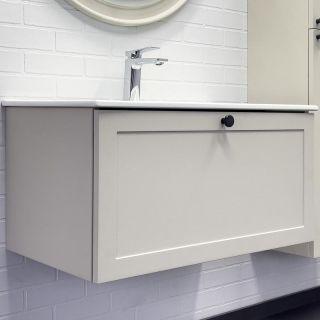 Тумба с раковиной Comforty Ереван 00-00014864 80 см Серый шелк