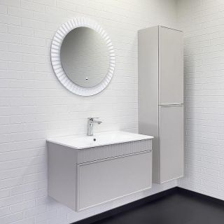 Тумба с раковиной Comforty Мадрид 00-00018685 81 см Серый шелк