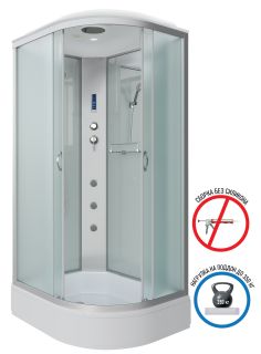 Душевая кабина Niagara NG-33184-14LF с гидромассажем 110x80см серебро/матовое