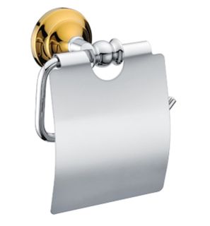 Держатель туалетной бумаги Melana MLN-820007 хром/золото