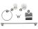 Набор аксессуаров для ванной Melana MLN-861 хром