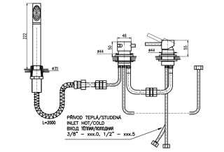 Смеситель на борт ванны Rav Slezak Seina SE975.5P хром